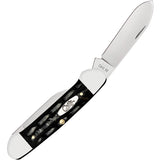 Case Cutlery Canoe Black Jigged Buffalo Horn Folding Stainless Pocket Knife 65029