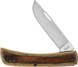 Case Cutlery Crossroads Sod Buster Jr Brown & Green Wood Folding S35VN Pocket Knife 66381