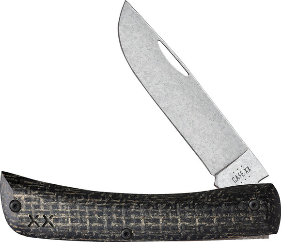 Case Cutlery Crossroads Sod Buster Jr Black Micarta Folding S35VN Pocket Knife 66382