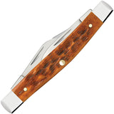 Case Cutlery Medium Stockman Harvest Orange Peach Seed Bone Folding Stainless Pocket Knife 66692