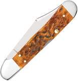 Case Cutlery Mini Copperlock Harvest Orange Peach Seed Bone Folding Stainless Pocket Knife 66693