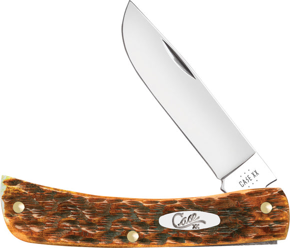 Case Cutlery Sod Buster Jr Harvest Orange Peach Seed Bone Folding Stainless Pocket Knife 66694