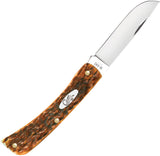 Case Cutlery Sod Buster Jr Harvest Orange Peach Seed Bone Folding Stainless Pocket Knife 66694