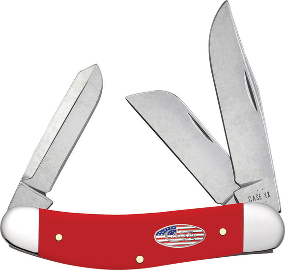 Case Cutlery Sowbelly Stockman American Workman Red Folding Carbon Steel Knife 73934