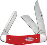 Case Cutlery Sowbelly Stockman American Workman Red Folding Carbon Steel Knife 73934