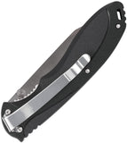 Case Cutlery TecX Lockback Black Folding Stainless Serrated Pocket Knife 75672