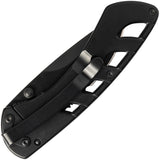 Case Cutlery TecX Framelock Black Folding Stainless Serrated Pocket Knife 75681