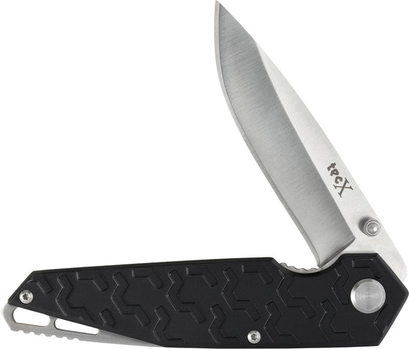 Case Cutlery TecX Linerlock Black Aluminum Folding Stainless Pocket Knife 75684