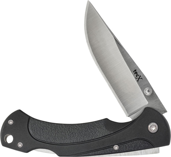 Case Cutlery TecX Lockback Black Folding Stainless Drop Point Pocket Knife 75700