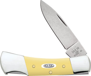 Case Cutlery Lockback Yellow Synthetic Folding Stainless Pocket Knife 81089