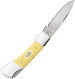 Case Cutlery Lockback Yellow Synthetic Folding Stainless Pocket Knife 81089