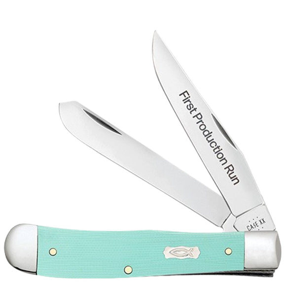Case Cutlery First Production Run Trapper Seafoam Green G10 Folding Knife 95810