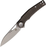 Cobratec Knives Apex Button Lock Flamed Titanium Folding Bohler M390 Pocket Knife APXSFT