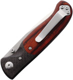 Cobratec Knives Baron Linerlock Pakkawood Folding 154CM Pocket Knife BRN