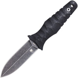 Cobratec Knives Claymore Dagger Black G10 14C28N Double Edge Fixed Blade Knife TCLDNSBS