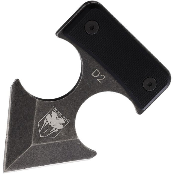 Cobratec Knives Defender Black G10 Double Edge D2 Steel Push Dagger w/ Sheath TDD2