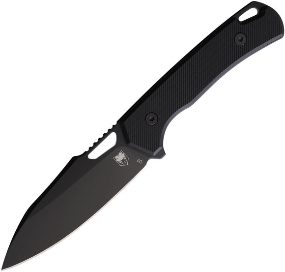 Cobratec Knives Wolverine Black G10 D2 Steel Fixed Blade Knife TFBWLOD