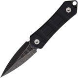 Cobratec Knives Guardian Dagger Black G10 D2 Steel Fixed Blade Neck Knife GRDDAG