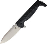 Cobratec Knives Kingpin Framelock Black G10 & Titanium Folding Bohler M390 Pocket Knife PFLBLK