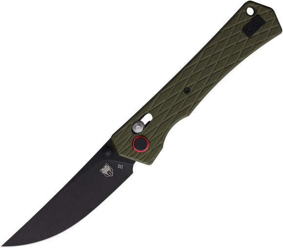 Cobratec Knives Legacy Crossbar Lock OD Green G10 Folding D2 Steel Pocket Knife LEGODG