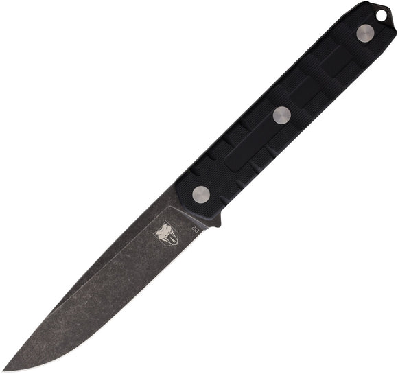 Cobratec Knives Outdoor Warrior Black G10 D2 Steel Fixed Blade Knife OWBLKDNS