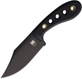 Cobratec Knives Pocket Bowie Black G10 VG-10 Fixed Blade Knife PBWG10