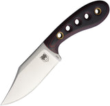 Cobratec Knives Pocket Bowie Black & Red Micarta VG-10 Fixed Blade Knife PBWMC