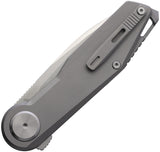 Cobratec Knives Prodigy Button Lock Gray Titanium Folding Bohler M390 Pocket Knife PGYDNSBL