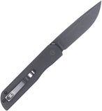Cobratec Knives Prowler Button Lock Black G10 Folding D2 Steel Knife PLRBKBD