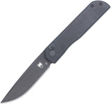 Cobratec Knives Prowler Button Lock Black G10 Folding D2 Steel Knife PLRBKBD
