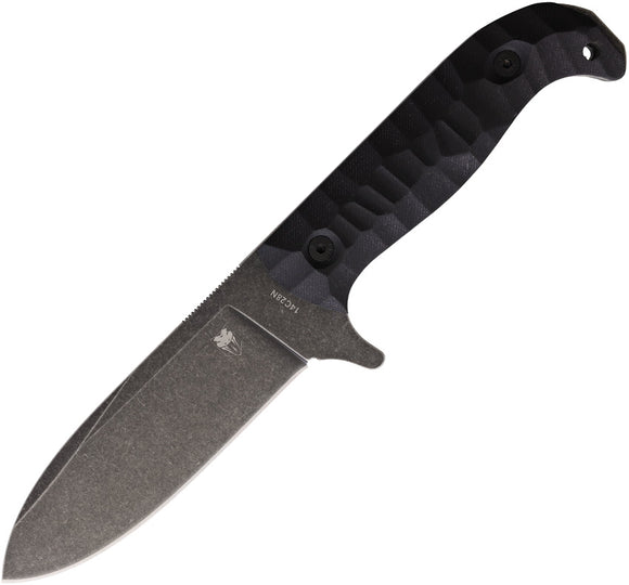 Cobratec Knives PSK Blackout G10 14C28N Sandvik Fixed Blade Knife TPSKBKDSW