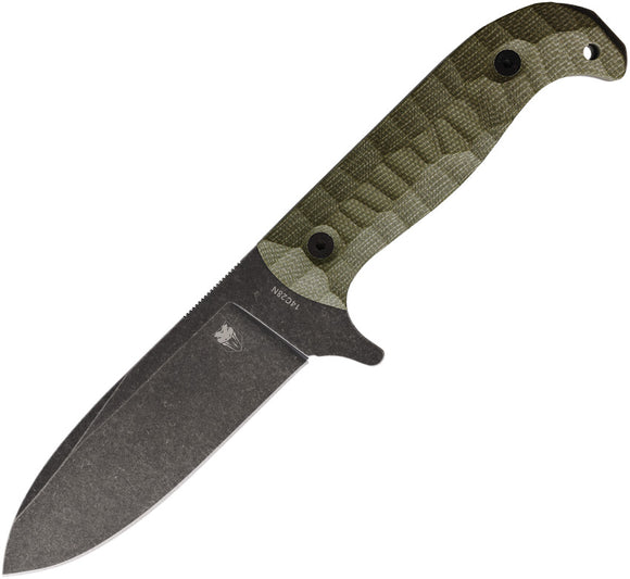 Cobratec Knives PSK OD Green Micarta Black 14C28N Sandvik Fixed Blade Knife TPSKODS