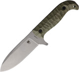 Cobratec Knives PSK OD Green Micarta 14C28N Sandvik Fixed Blade Knife TPSKODS