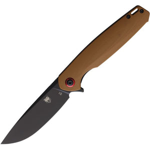 Cobratec Knives Rath Linerlock Brown G10 Folding D2 Steel Pocket Knife TRATHBRN