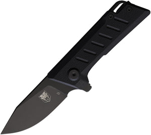 Cobratec Knives Small Riptide Linerlock Black G10 Folding D2 Steel Pocket Knife RTDSBLK