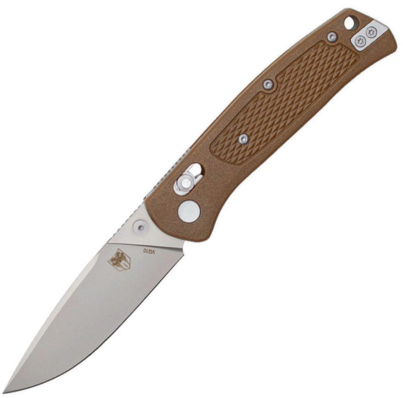 Cobratec Knives EDC Scout Crossbar Lock Mocha Brown Folding VG-10 Pocket Knife SCTGRMCB