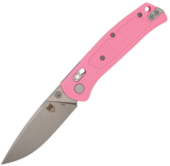 Cobratec Knives EDC Scout Crossbar Lock Pink Folding VG-10 Pocket Knife SCTGRPKB