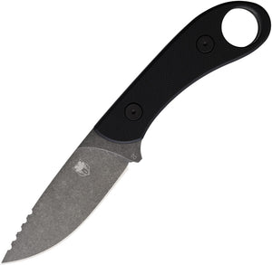 Cobratec Knives Skinner Black G10 D2 Steel Fixed Blade Knife w/ Sheath SD2BLKG2
