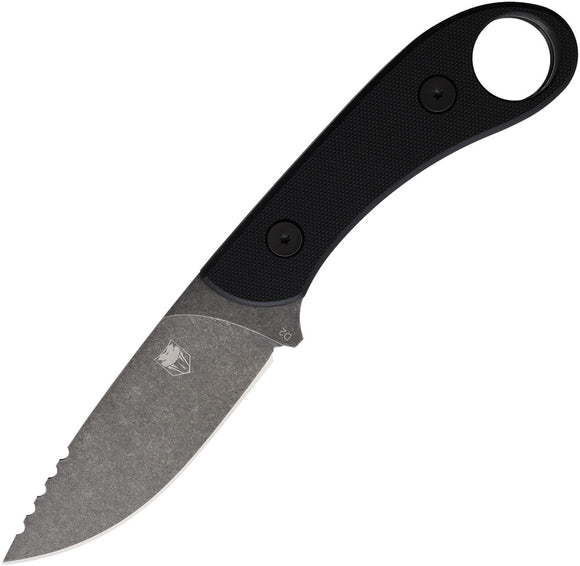 Cobratec Knives Skinner Black G10 D2 Steel Fixed Blade Knife w/ Sheath SD2BLKG2