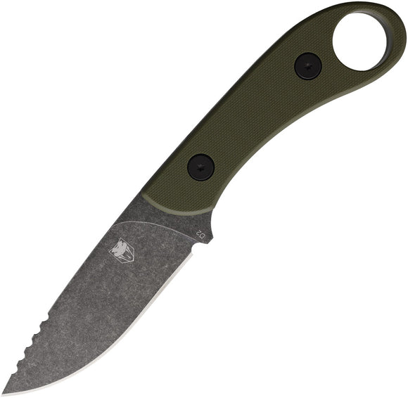 Cobratec Knives Skinner OD Green G10 D2 Steel Fixed Blade Knife w/ Sheath SD2ODGG2