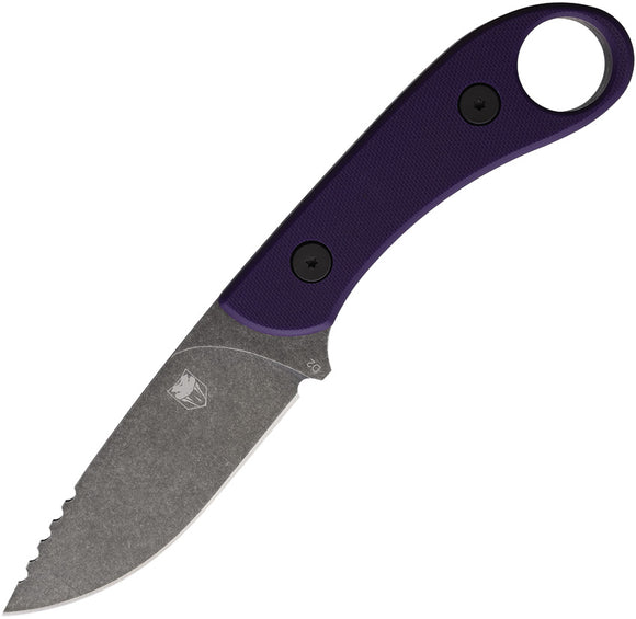 Cobratec Knives Skinner Purple G10 D2 Steel Fixed Blade Knife w/ Sheath SD2PRPG2