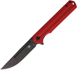 Cobratec Knives Streamline Linerlock Red G10 Folding D2 Steel Pocket Knife SLGRED