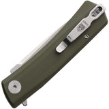 Cobratec Knives Serpent Linerlock OD Green G10 Folding D2 Steel Pocket Knife TSRPODG