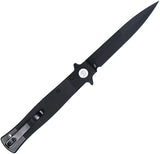 Cobratec Knives Stiletto Button Lock Blackout G10 Folding VG-10 Pocket Knife STBLBKBK