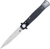 Cobratec Knives Stiletto Button Lock Black G10 Folding VG-10 Pocket Knife STBLBK