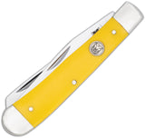 Cobratec Knives Trapper Yellow Delrin Folding VG-10 Stainless Pocket Knife TRPDYL