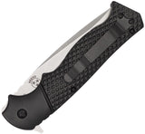 Cobratec Knives Vandal Linerlock A/O Black Aluminum Folding D2 Steel Pocket Knife VDLBLK