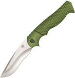 Cobratec Knives Vandal A/O Green Aluminum Folding D2 Steel Knife VDLODG