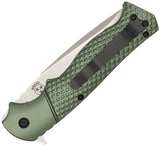 Cobratec Knives Vandal Linerlock A/O Sage Green Aluminum Folding D2 Steel Pocket Knife VDLSGR