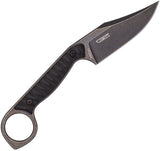 Cobratec Knives Wolfteeth Black G10 14C28N Clip Pt Fixed Blade Knife WLTBLKCLP